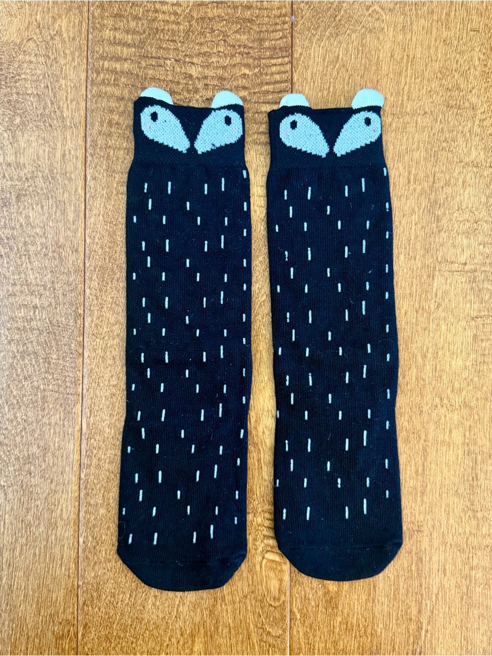NWT Kids Mini Dressing FOX knee-high socks in Black